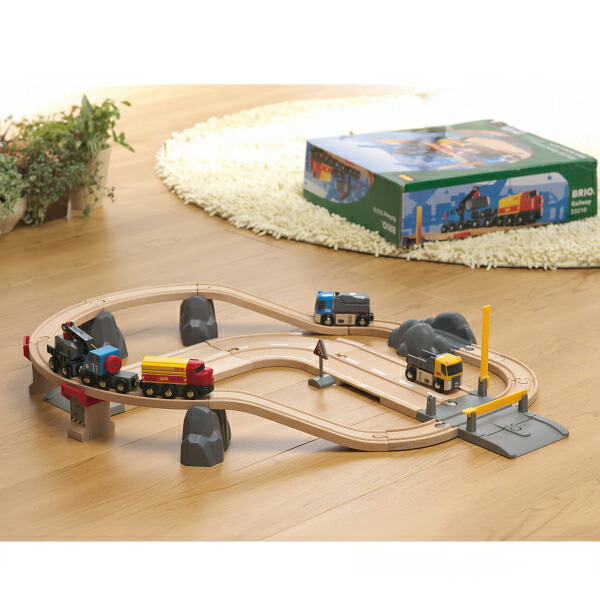 【おもちゃ】ブリオ　木製レールウェイ　レール＆ロード採石セット＿クリスマス プレゼント、レールセット、おもちゃ、木製レール 2歳 3歳 4歳 幼児 幼稚園 こども園 贈り物 誕生日