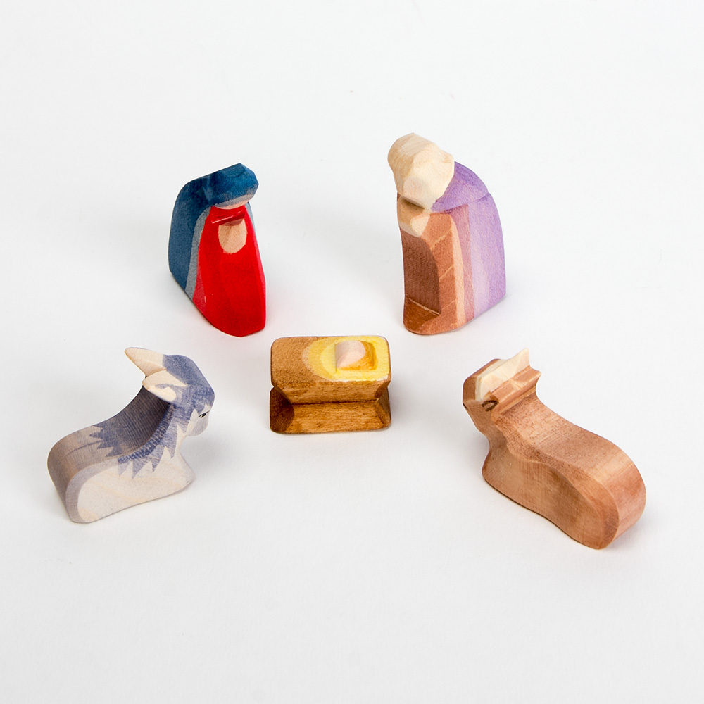 66510 ミニ聖家族5点 木箱入り:メイン画像