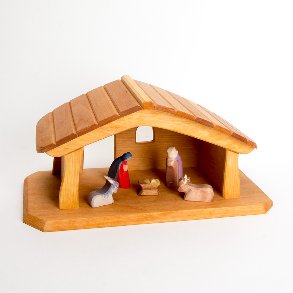 66510 ミニ聖家族5点 木箱入り: