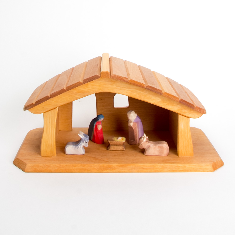 66510 ミニ聖家族5点 木箱入り: