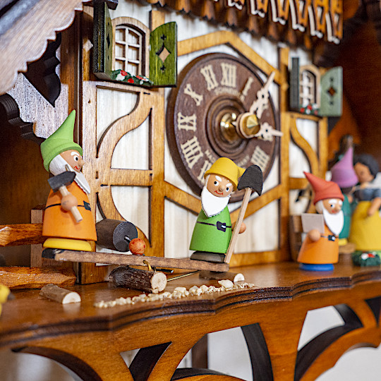 Q1101S/9W 鳩時計・白雪姫(電池式・壁白):