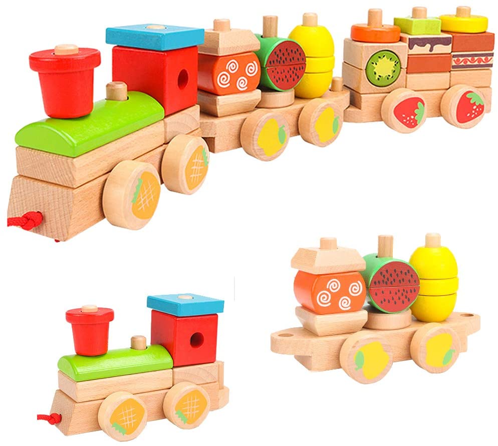 おもちゃ 木製汽車 知育玩具 形状認識 色認識 啓蒙教具 積み木 機関車 引っ張って 木製おもちゃ 木製ツールボックス 木の機関車 木のおもちゃ プレゼント ギフト