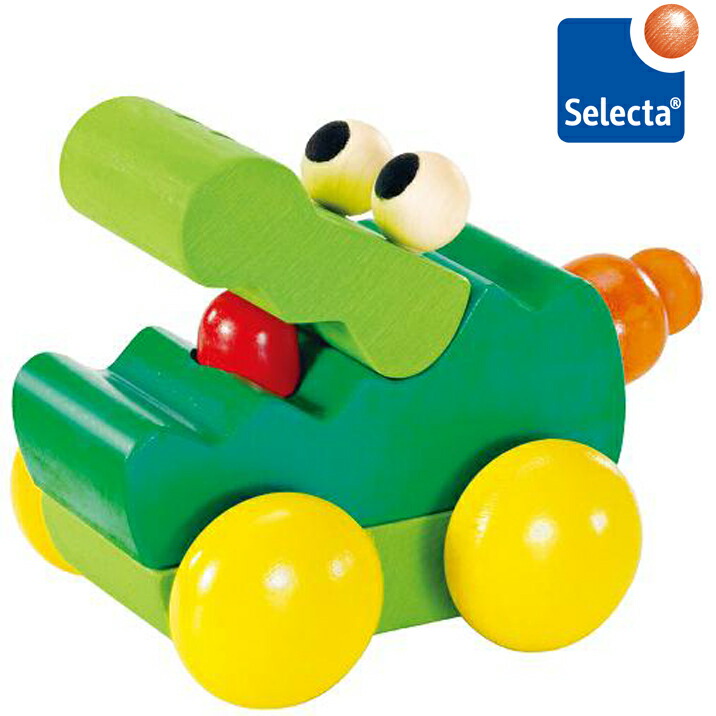 セレクタ 木のおもちゃ 知育玩具 ブーブー クロコ ベビー キッズ 車のおもちゃ ワニ 動物 かわいい ファーストトイ