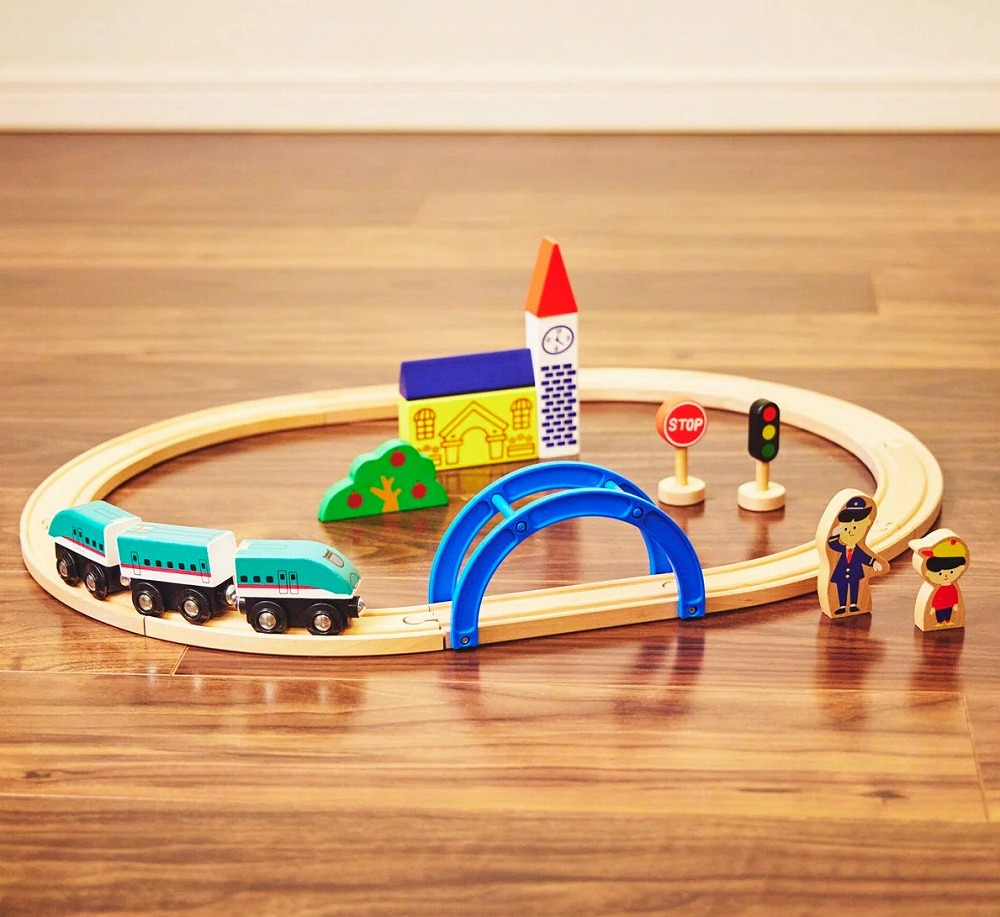 moku TRAIN はじめての 木製電車 セット モクトレイン 木のおもちゃ 3歳男の子おもちゃ 木の電車 電車のおもちゃ 木製 おもちゃセット 木製レールセット 電車 好き 男の子 プレゼント 3歳児 新幹線 はやぶさ おもちゃ 列車 誕生日プレゼント MOKUTRAIN