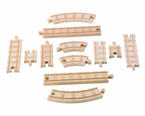 トーマス 木製レール きかんしゃトーマス Straight and Curved Expansion Track 直線 曲線拡張線路セット 【 はじめてセット ブリオ プラントイ 木のおもちゃ 電車 トーマスレール 機関車トーマス 汽車 プレゼント おもちゃ 玩具 マテル 】 【並行輸入品】