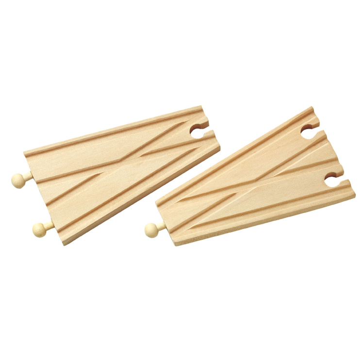 木のおもちゃ 3歳から ポイントレール2本セット木製 木製玩具 木 玩具 木製電車 鉄道玩具 おもちゃ 電車おもちゃ レール 木製レール ポイントレール 分岐ポイントレール 保育 こども 子供 子ども 男の子 男 オモチャ 誕生日 お祝い プレゼント 贈り物 ギフト