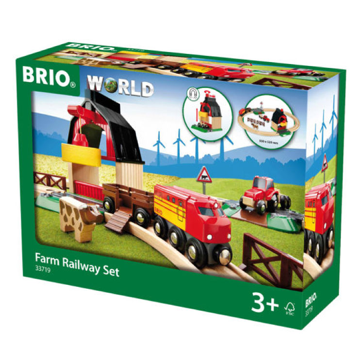 BRIO ファームレールセット木のおもちゃ 知育玩具 おもちゃ 3歳から 木製玩具 知育 玩具 ブリオ レール遊び 木のレール 汽車 線路 レール 牛 運搬 ワゴン 農場 木製 玩具 ごっこ遊び 室内 遊び 男の子 女の子 子供 誕生日 お祝い プレゼント 誕生日プレゼント ギフト