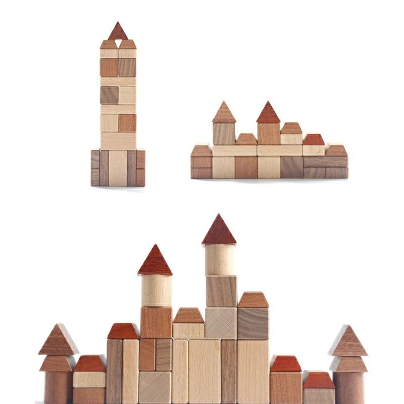 レールカー遊びが大好きな男の子のためのフルセットです。木製 おもちゃ レールカー 積み木セット